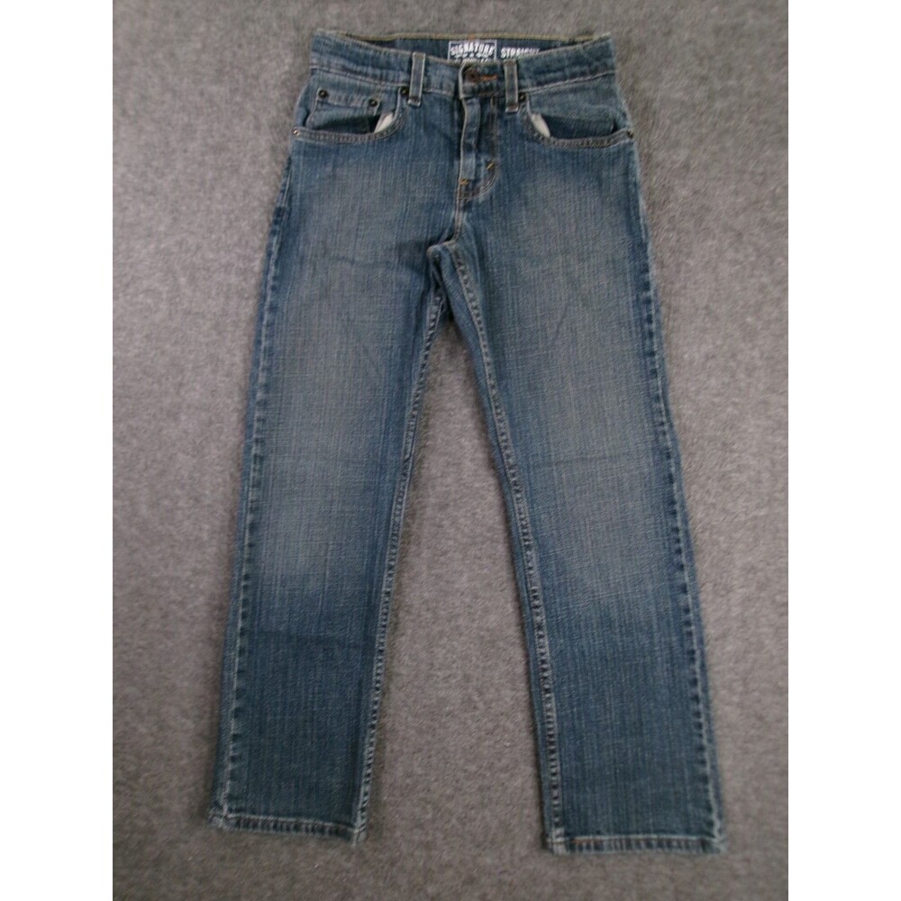 Levis Jean Youth 12 Blue Straight Leg Regular Fit Causal Dark Wash Signature